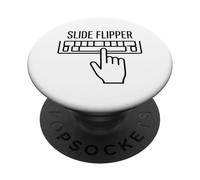 Slide Flipper Minimalista Iglesia Media Voluntario PopSockets PopGrip Adhesivo