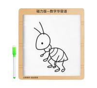 Slide Puzzle Board - Magnetic Numbers Game for Kids Learning | ABS Flexible with Writing Surfaces, Movable Tiles Counting Practice Set, Erasable Doodle Pad Toy for Travel Classroom Holiday Use