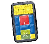 Slide Puzzle Game, Educational Board, Brain Teaser Toy, 500+ Logic Challenges, Interactive Multifunctional Fun, Compact Size, for Indoor Outdoor Travel Party Use, 19.6x12.1cm Black White