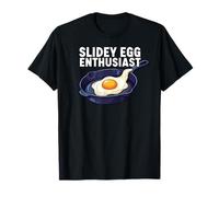 Slidey Egg Enthusiast Cast Iron Skillet Seasoning Cooking Camiseta