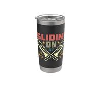 Slidin' On By Loves Marching Band Instrument Lovers Trombón Vaso térmico de acero inoxidable de doble pared