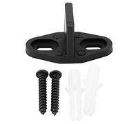 Sliding Barn Door Floor Guide | Black POM Plastic Bottom Hardware for Door Stability | Reduces Door Swing for Gates/Closets/Partitions | Easy Install with Screws