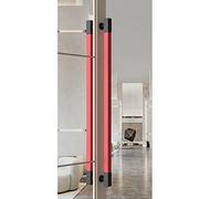 Sliding Barn Door Handles Pulls Glass Door Pull Handle,Stainless Steel Square Handle, Original Wood Red Broze，for Wood Doorfice Sliding Door Handles,Modern Simple Design,