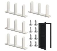 Sliding Closet Door Floor Guide - 4.72x0.75x1.77 Inches Sliding Closet Door Floor Guide | 4 Pieces Slidîng Closets Doors Bottom Guides | Estable Hardware with Screws Replacement Parts Bypass Track for