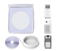 Sliding Door AC Vent Kit, Portable Window Panel, No-Drill Adjustable Replacement, 11.02x11.02x2.76in, Air Conditioner Accessory for Dorm, Balcony, Apartment, Women, Men, Indoor Use