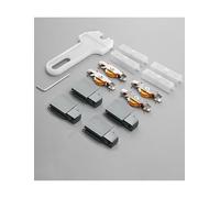 Sliding Door Accessories, Glass Sliding Door Triple-Link Aluminum Track with Silent Glide Design Slide Rail Kit for Display Cabinets(Grey)