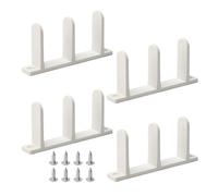 Sliding Door Guide 4 Pack Bottom Hardware Set, Estable Replacement Parts with Screws for Bypass Track Standard Indoor House Bathroom Cabinet Closet and Apartment Doors