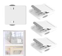 Sliding Door Lock, Child Proof Window Lock, 10-1/2 inches Strong 4 Pieces Adhesive Stopper, Easy Installation Security for Home, Pets, Kids, Apartment and Hotel, Compact Design
