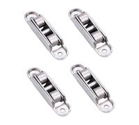 Sliding Door Roller - 4 Pieces Zinc Alloy Double Wheel Rollers, Adjustable Angle Window Pulley, Smooth Silent Hardware for Easy Movement | Suitable Balcony Kitchen Bedroom Living Room