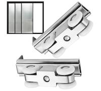 Sliding Door Wheel, 2 X Track Roller Set, 120 kg Capacity, Quiet Glide Hardware, Heavy Duty Replacement Kit, Durable Bearing Rollers, Smooth Sliding for Kitchen Bathroom Closet