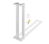 Sliding Glass Door Pull Handle with Screws,50/60/ 80/120/ 150 cm Door Handle Replacement, Modern Double Sided Barn Door Pull Bar, Front Entry Door/Gate(White,Length 60cm(24inch))