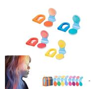Sliding Highlight Hair Dyeing Powder, 4/8 Color Hair Dye Chalk, Temporary Hair Chalk, New Hair Chalk Temporary Hair Color for Adults for Halloween and New Year Parties (4color B)