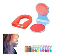 Sliding Highlight Hair Dyeing Powder, 4/8 Color Hair Dye Chalk, Temporary Hair Chalk, New Hair Chalk Temporary Hair Color for Adults for Halloween and New Year Parties (Red)