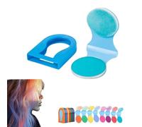 Sliding Highlight Hair Dyeing Powder, 4/8 Color Hair Dye Chalk, Temporary Hair Chalk, New Hair Chalk Temporary Hair Color for Adults for Halloween and New Year Parties (Cyan)