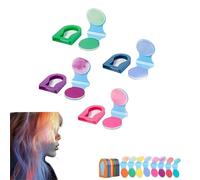 Sliding Highlight Hair Dyeing Powder, 4/8 Color Hair Dye Chalk, Temporary Hair Chalk, New Hair Chalk Temporary Hair Color for Adults for Halloween and New Year Parties (4colro A)