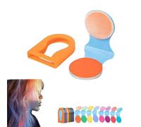 Sliding Highlight Hair Dyeing Powder, 4/8 Color Hair Dye Chalk, Temporary Hair Chalk, New Hair Chalk Temporary Hair Color for Adults for Halloween and New Year Parties (Orange)