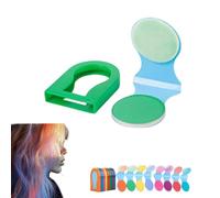 Sliding Highlight Hair Dyeing Powder, 4/8 Color Hair Dye Chalk, Temporary Hair Chalk, New Hair Chalk Temporary Hair Color for Adults for Halloween and New Year Parties (Green)