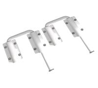 Sliding Loop Latch Security Lock 2PCS Stainless Steel with Rotating Bar for Multi-Angle Installation for Patio Barn Door Garden Barrier Screen Window Shed White