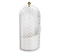 Sliding Opening Brushes Container | 12.3x12.3x27cm Convenient Dustproof 360°Rotating Makeup Brush Organizer | Complete Protection Secure Lid Makeup Brush Organizer For Makeups Brushes