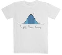 Slightly Above Average Bell Curve Camiseta Blanca De Manga Corta para Niños