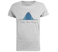 Slightly Above Average Bell Curve Camiseta De Manga Corta De Mujer Gris