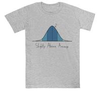 Slightly Above Average Bell Curve Camiseta De Manga Corta Gris Kids tee