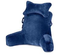 SLIGUY Almohada de Lectura, Almohada de Descanso en Cama con Rodillo Desmontable para el Cuello y Brazo de Apoyo Superior para Sentarse en la Cama, sofá o Respaldo en el Suelo, Almohada de Lectura