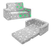 SLIGUY Sofá Plegable para Niños, Convertible a Tumbona, Sillón Extraíble Que Brilla en la Oscuridad para Pequeños (Grande)