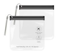 SLIJAR 2 PCS Neceser Transparente Viaje Avion, Bolso Transparente, Bolsa Liquidos Avion, Kit Viaje Higiene, Neceser Impermeable, Accesorios Viaje Hombres/Mujeres