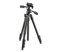 SLIK PRO AL-324-3WFC - Kit de trípode de aluminio con cabezal panorámico de 3 vías SH-747FC con control de fricción, negro (613-374)