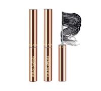 Slim Brush Mascara for Mature Older Women 60 Plus Set,2 Pcs Black Volume and Length Waterproof No Smudge Eyelashes, Lengthening Tube Hypoallergenic Straight Thinning Mascara, for Sensitive Eyes Makeup