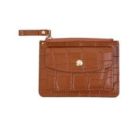 Slim Card Holder Wallet Women Coin Cards Cover Purse PU Leather Bank Credit Bags Vintage Short Female Multi-Card(Brown)