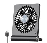 Slim Desktop Fan - USB Rechargeable Quiet Table Fan, 220° Tilt Portable Mini Fans with 3 Speeds, Ultra Quiet Strong Airflow Travel Cooling Fans for Home, Office, Bedroom, Dorm, Camping and Outdoor Use