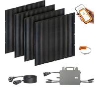 Slim-Line - Juego de 4 módulos con inversor para balcones, sistema solar
