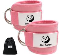 Slim Panda Arnés Tobillera para Máquina de Poleas, con Doble Anilla en D Ajustable para Abducción de Cadera, Extensiones y Curl de Piernas, Entrenamiento Glúteos Unisex, Fuerte y Cómodo