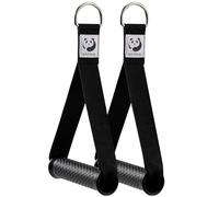 Slim Panda Mango de Resistencia, 2 Piezas Nylon Agarres para Gym Set, Agarres Poleas Gym para Entrenamientos en Polea, Estación de Polea de Cable o Torre de Pesas, Negro