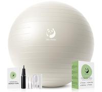 Slim Panda Pelota de gimnasia, pelota de pilates con pajita inflable, pelota de yoga suave para terapia de personas mayores, hogar, fitness, entrenamiento de equilibrio