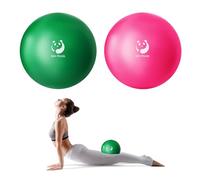 Slim Panda Pelota de Pilates 23cm, Antiexplosión Antideslizante PVC Pelota de Gimnasia, Soft Balones de Yoga para Terapia Geriátrica, Fitness, Entrenamiento del Equilibrio (Rosa Oscuro+Verde Oscuro)