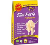 Slim Pasta - Fettucines de Konjac - 270 g - Sin Calorías ni Carbohidratos - Ideal para Dietas Keto y Low Carb - Aptos para Veganos - Elaborados con Agua Purificada, Fibra de Avena y Harina de Konjac