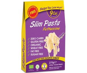 Slim Pasta - Fettucines de Konjac - 270 g - Sin Calorías ni Carbohidratos - Ideal para Dietas Keto y Low Carb - Aptos para Veganos - Elaborados con Agua Purificada, Fibra de Avena y Harina de Konjac