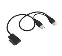 Slim SATA - Cable USB 2.0 a 7 + 6 alimentación Externa para Ordenador portátil SATA Adaptador convertidor Soporte XP / 7/8 / 10 OS EM88