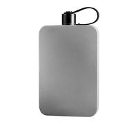 Slim Sports - Botella de agua plana de 500 ml, metal a prueba de fugas con pajilla, contenedor de hidratación de perfil estrecho para gimnasio, viajes, acero inoxidable a prueba de fugas para