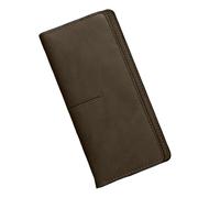 Slim Thin Leather Women Wallet Blocking Credit Card Holder Bifold Long Ladies Billfold Wallet Damen Groß mit Handyfach (Black, M)
