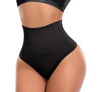 SLIMBELLE Braga Faja Tanga Reductora Mujer Cintura Alta Braga Moldeadora String Adelgazantes Sin Costuras Negro 2XL