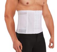 SLIMBELLE Cinturón Abdominal para Hombre cinturón de Fitness Moldeador de Cuerpo cinturón de sudoración cinturón Ajustable (Blanco-02, Medium)