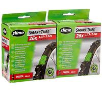 Slime 2 x Bike Inner Tubes 26 x 1.75-2.125 Mountain Bikes Presta Valves Filled To Instantly Seal and Repair Punctures by