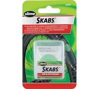 Slime 20053 Kit de Parches Skab para Bicicletas, Reparación de Pinchazos de Neumáticos con Cámara, Contiene 6 Parches y 1 Raspador Metálico