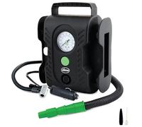 Slime 40066-95 Bomba de neumáticos, multifunción, para neumáticos, barcas, colchones, analógica, Incluye luz LED y Boquilla Ligera de unión rápida, inflado en 8 min
