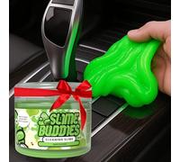 Slime Buddies Masilla de gel de limpieza de coche, herramienta de detalles interiores perfumada de manzana para portavasos, rejillas de ventilación y teclado, accesorios reutilizables para detalles de