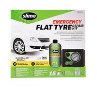 Slime CRK0305-IN Reparación de Pinchazos, Reparación Inteligente, Kit de Emergencia para Neumáticos, Incluye Sellante y Bomba, Apto para Coches y Otros Vehículos de Carretera, Reparación en 15 min